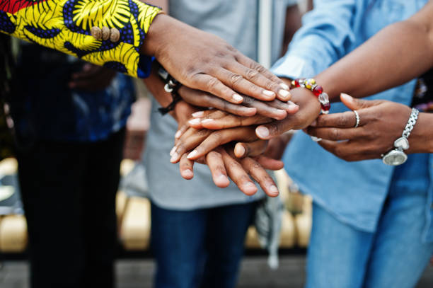 istock Group of five african college students 1303836938