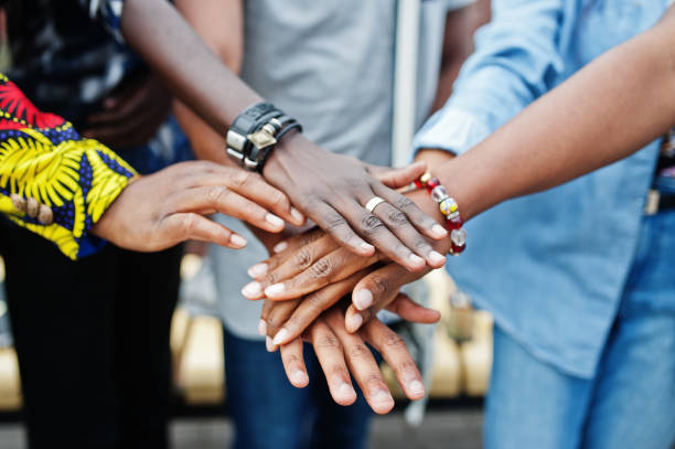 istock Group of five african college students 1303837104