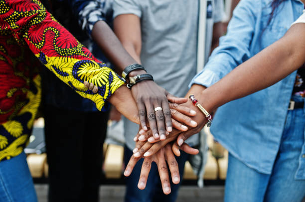 istock Group of five african college students 1303837194