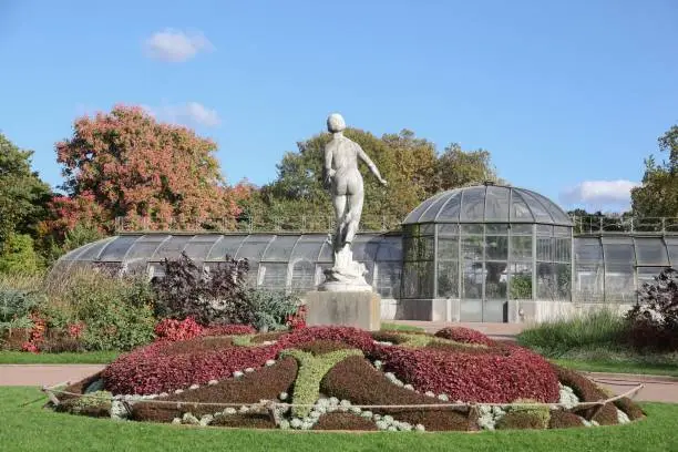 Photo of Holland greenhouse of agave in park of the golden head in Lyon, France