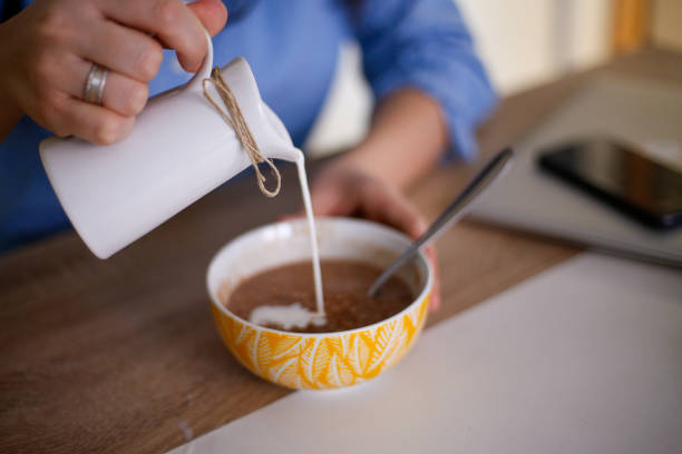 istock Oatmeal with milk stock photo 1303843787