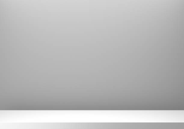 istock 3d rendering of empty gray podium abstract minimal background. Scene for advertising design, cosmetic ads, show, technology, banner, cream, fashion, luxury. Illustration. Product display. copy space 1303852799