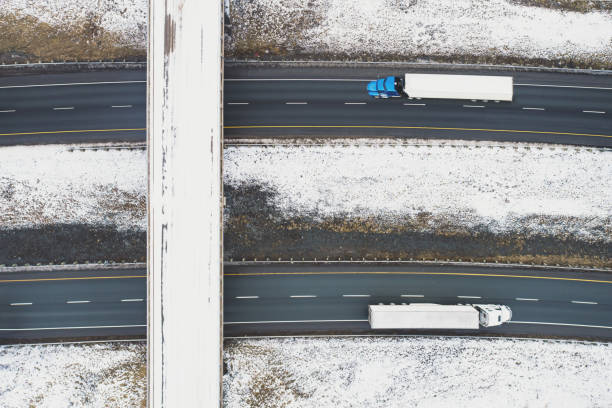 istock Trucking In Winter 1303853175