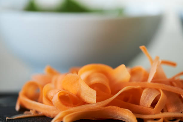 Carrot slices on white background.