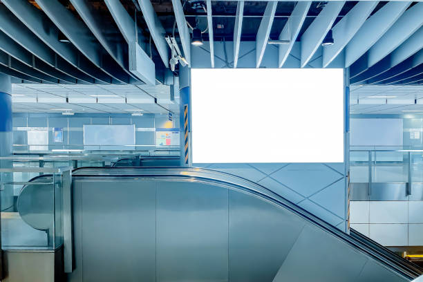 istock Blank poster in subway station. 1303860387