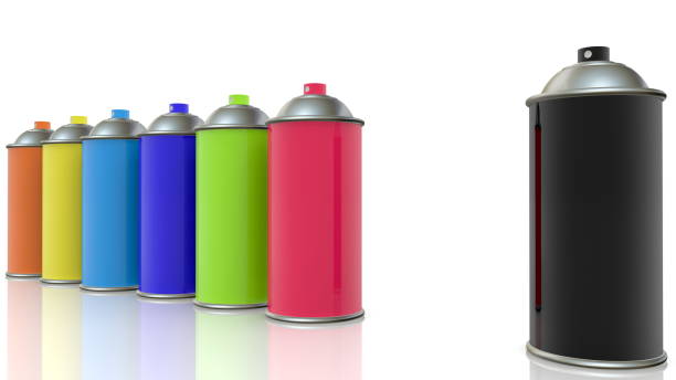 istock Concept of colorful spray cans 1303861460