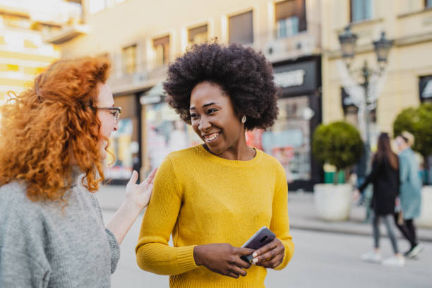 istock Best friends are spending time together and walking 1303863236