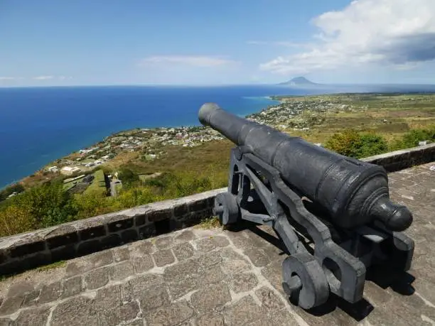 Photo of One of the cannons at the Brimstone Hill Fortress at St. Kitts
