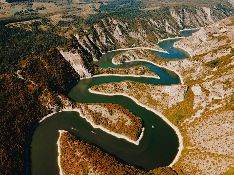 Turkey's natural canyons. Incesu ( Kazankaya or Uzungecit ) canyon at sunrise. Incesu, Ortakoy, Corum, Turkey.