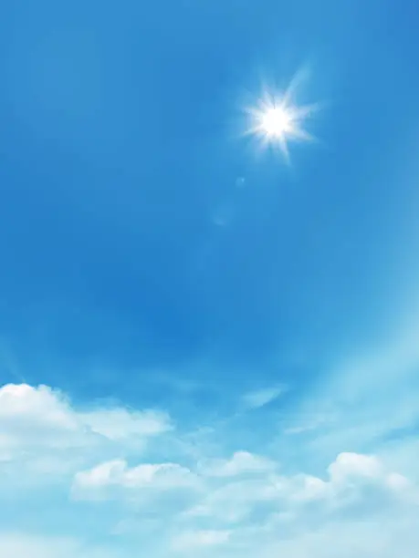 Photo of Shinning sun and blue clear sky