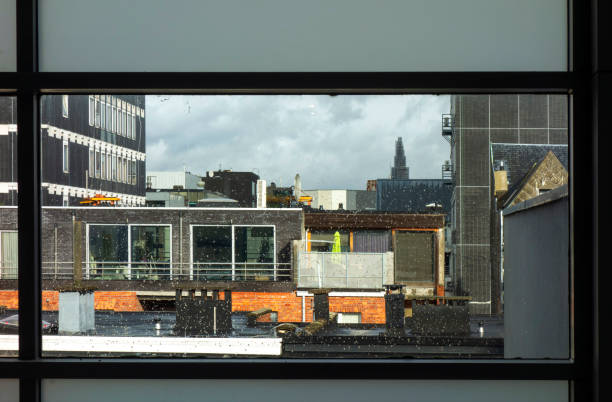 istock View over Antwerp, Belgium through a window on a rainy day 1303870250