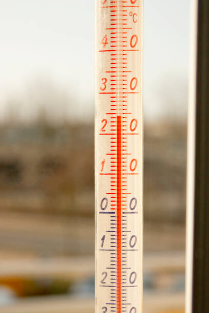 istock Outside thermometer at sunny spring day 1303871807