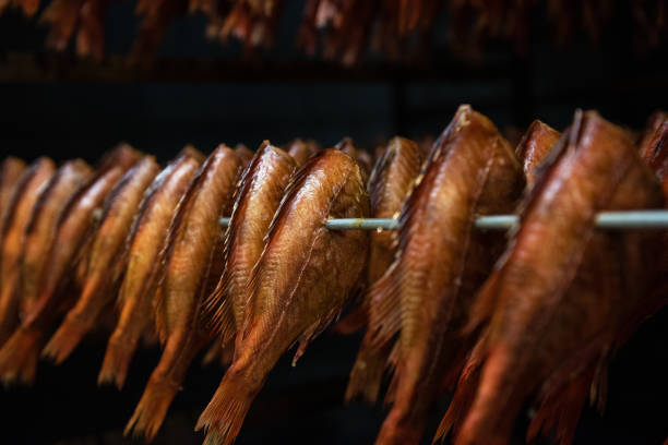 istock Smoked fish production concept 1303872847