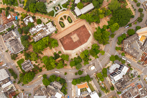 Pedro Ludovico Teixeira square, Goias, Brazil, view from the top