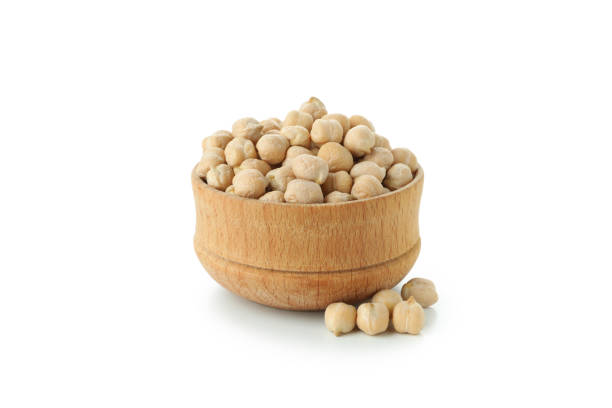 istock Bowl with fresh chickpea isolated on white background 1303878613