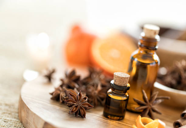 istock Essential Oils with Star Anise, Orange and Cinnamon 1303879063
