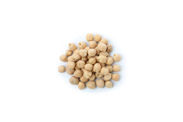 istock Fresh raw chickpea isolated on white background 1303879139