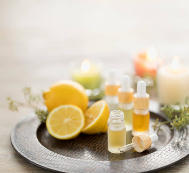 istock Essential Oils with Lemons and Candles 1303883038