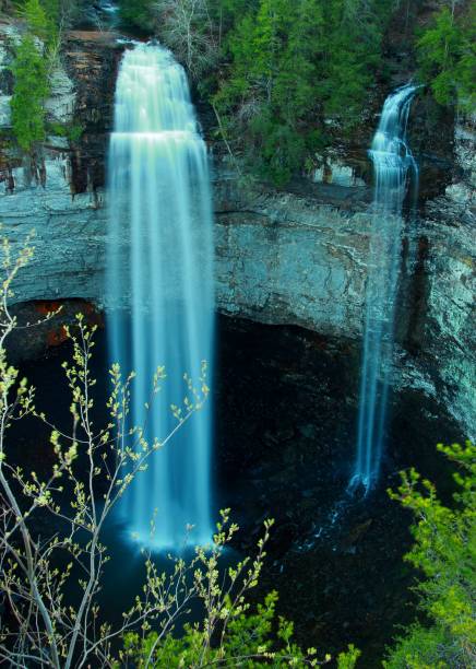 istock Fall creek falls & Coon Creek falls at Fall creek falls state park Tennessee during early spring 1303884729