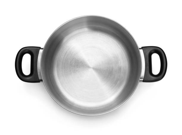 istock Top view of empty steel cooking pot 1303885804