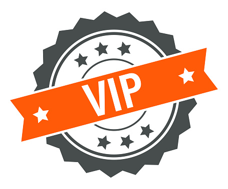 VIP - Stamp, Imprint, Banner, Label, Ribbon Template. Vector Stock Illustration