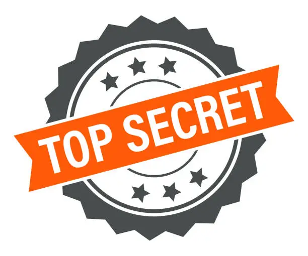 Vector illustration of Top Secret - Stamp, Imprint, Banner, Label, Ribbon Template. Vector Stock Illustration