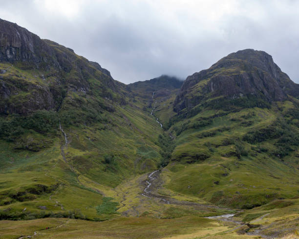 Mountains in Glen Coe Scotland stock photo