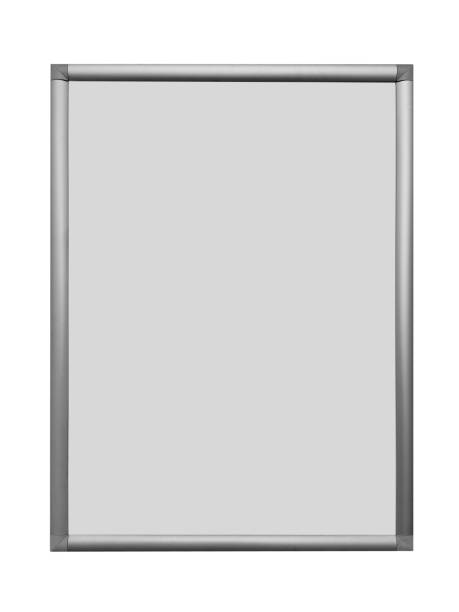 istock Aluminium blank frame for picture or text on the white 1303890003