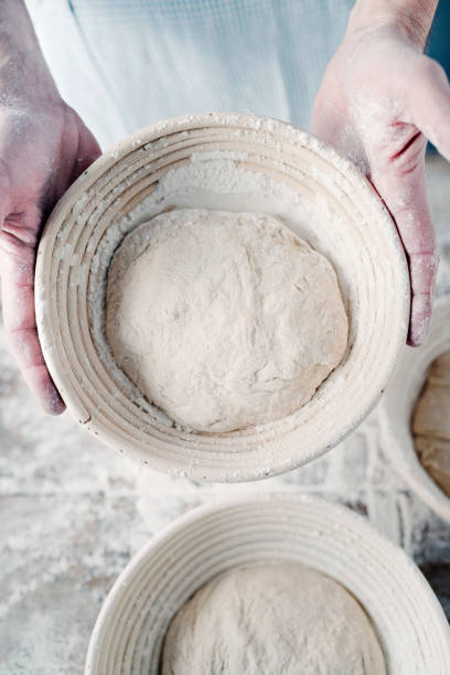 istock Sourdough in it's Proving Basket. 1303893792