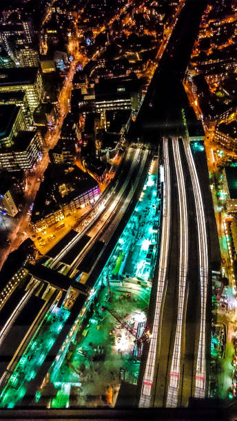 istock Train tracks, and city view in London, UK 1303897717