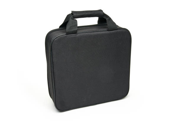 istock Black bag (front view) on white background and clipping path 1303900261
