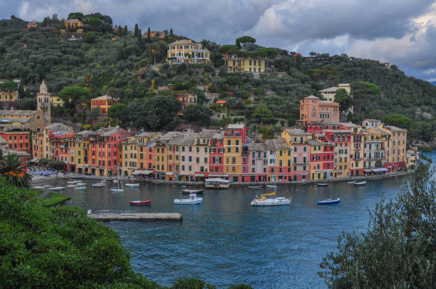 Colorful sea village