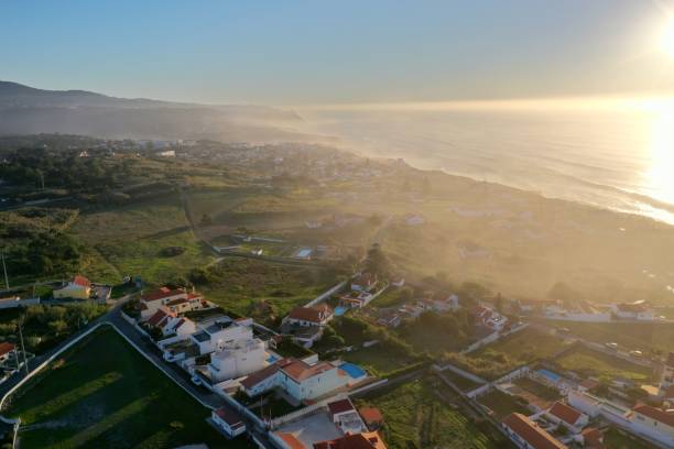 istock Top view of a residential area 1303912803