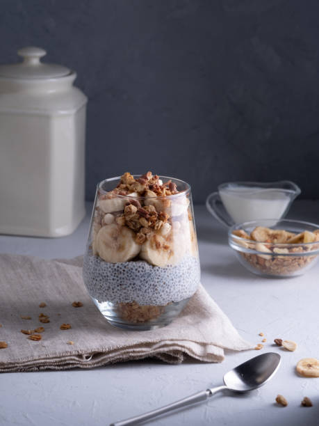 istock Healthy breakfast in a glass 1303912967