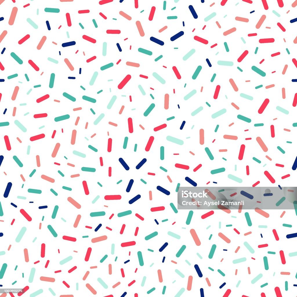 Sprinkling Pattern Colorful Sprinkles Seamless Repeat Vector Pattern Stock Illustration ...
