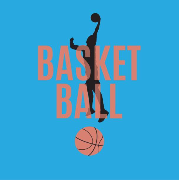 istock Basketball emblem, label, print, t-shirt design, vector illustration. Slam dunk shooting technique. 1303917704