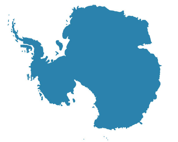 Antarctica silhouette map Illustration of Antarctica silhouette map. Source of map: http://legacy.lib.utexas.edu/maps/islands_oceans_poles/antarctic_region_pol02.jpg antartica stock illustrations