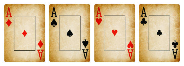 istock Vintage Aces playing cards - isolated 1303917953