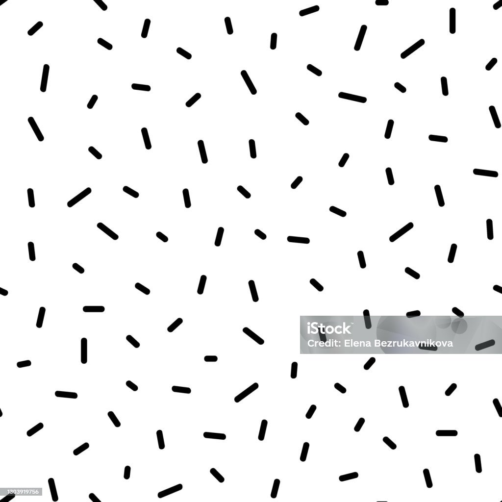 Sprinkling Pattern Doodle Seamless Pattern With Black Sprinkle Mosaic Texture Simple ...