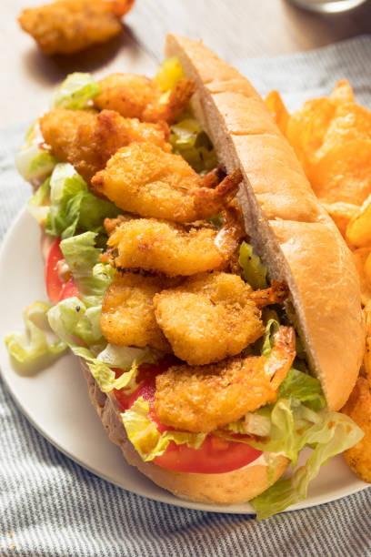 istock Homemade Shrimp Po Boy Sandwich 1303924175