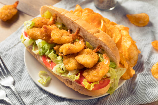 istock Homemade Shrimp Po Boy Sandwich 1303924180