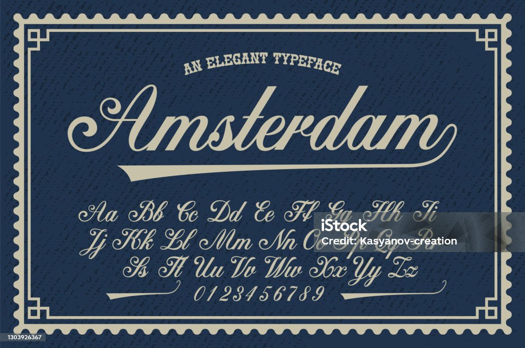 Upscale Script Font A Luxury Script Font Stock Illustration - Download Image Now ...