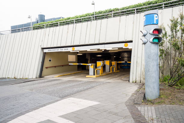 istock Entrance to an underground parking garage 1303929490