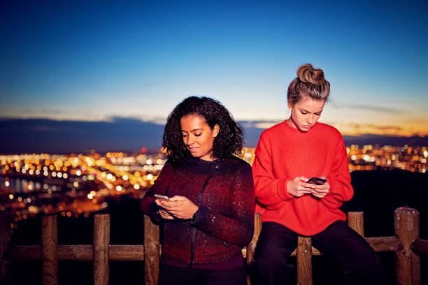 istock Girlfriends are texting and sulking each other 1303931606
