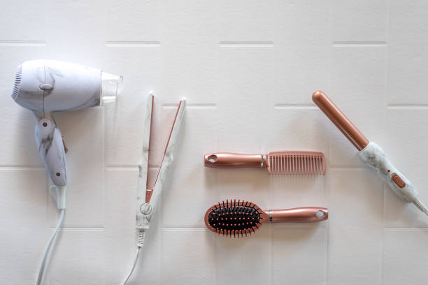 istock Beautiful hair styling tools on a white background 1303936387