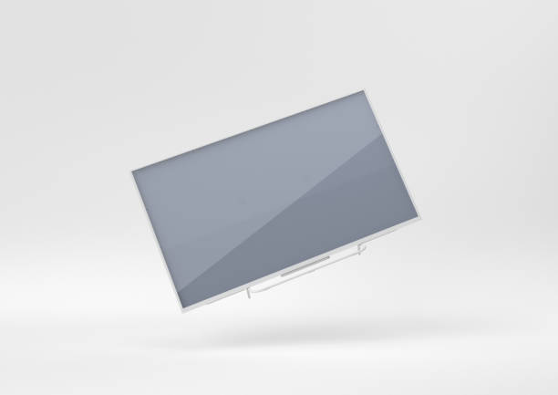 istock white tv floating on white background. minimal concept idea. 3D render. 1303938658