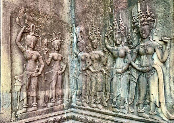 Towers and Faces at Bayon temple in Angkor Wat