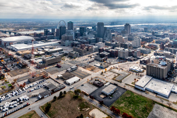 istock Wide Angle Cityscape St. Louis 1303947897