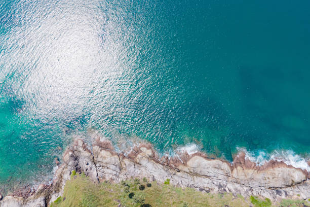 istock Beach sea summer Aerial view shot top view 1303951583