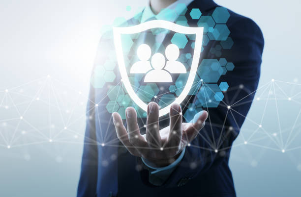 istock Protection of personal information. Concept image of network security. 1303952452